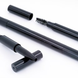 Eyebrow makeup pen with brush applicator